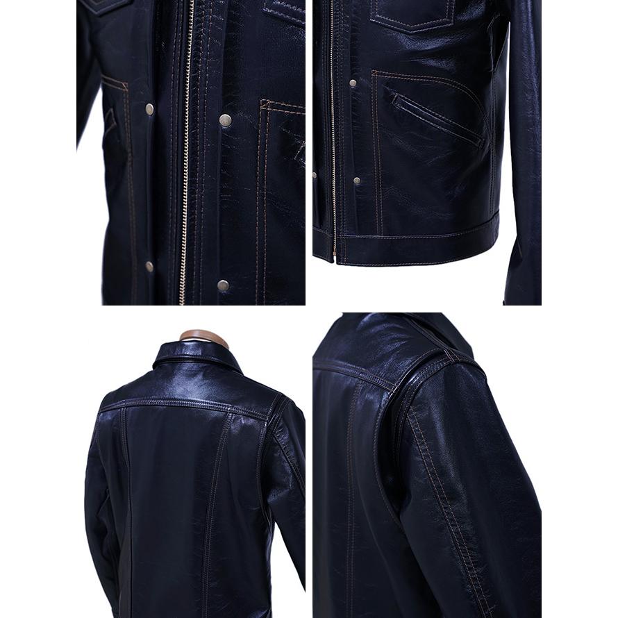 ワイツーレザー　Y'2 LEATHER　IB-161　Indigo Horse '60s Jean Jacket [ 馬革 ]　Indigo Horse Leather　【 限定モデル 】   アメカジ   レザージャケットの画像