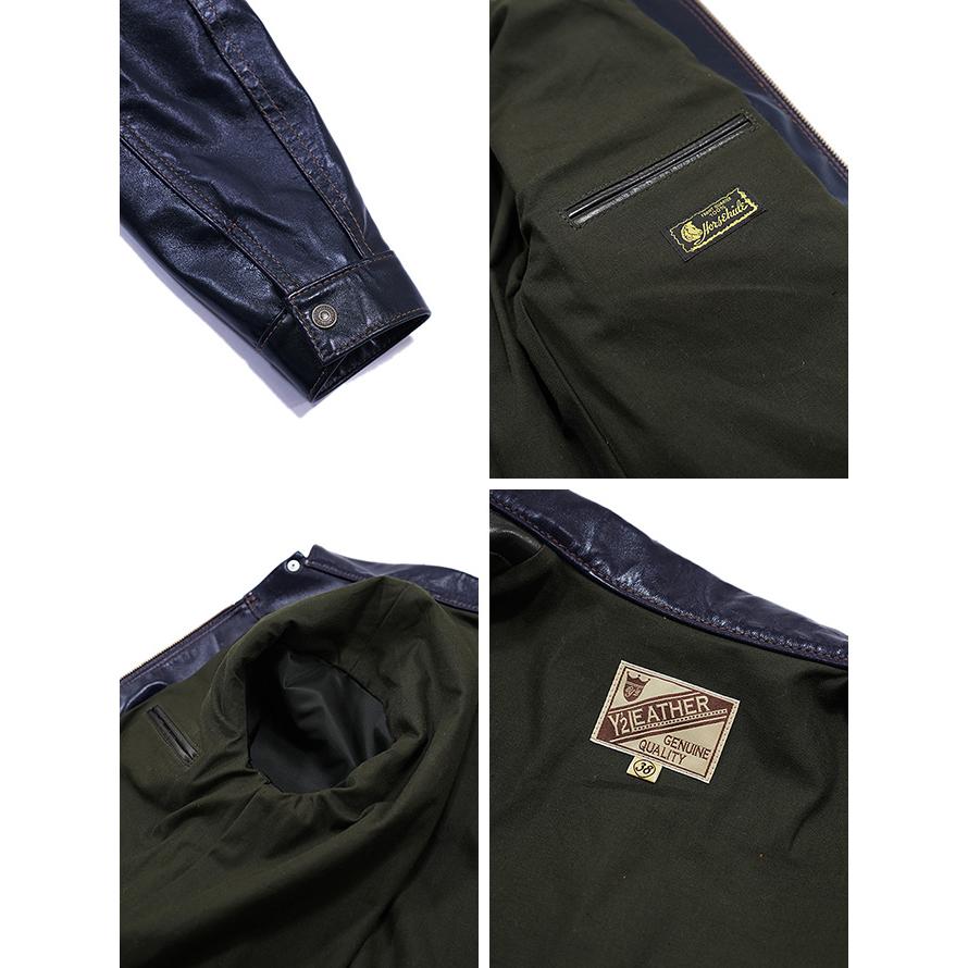 ワイツーレザー　Y'2 LEATHER　IB-161　Indigo Horse '60s Jean Jacket [ 馬革 ]　Indigo Horse Leather　【 限定モデル 】   アメカジ   レザージャケットの画像