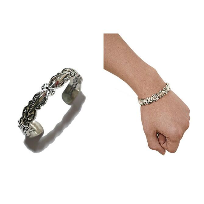 RAY ADAKAI（レイアダカイ）  ダブルスタンプシルバーブレスレットDBL/STP Brac（1/2in）  Indian Jewelry   NAVAJO |  | 02