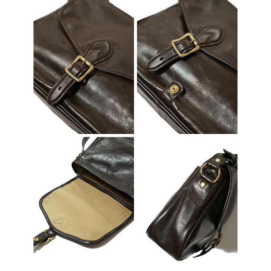 Inception by OPUS（インセプション・オーパス） 　IPHSB-01ホースハイドメールバッグ S　 馬革 茶芯   レザーバッグ   アメカジ   メンズ |  | 04