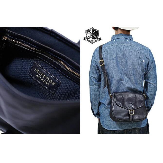 Inception by OPUS（インセプション・オーパス） 　IPHSB-01ホースハイドメールバッグ S　 馬革 茶芯   レザーバッグ   アメカジ   メンズ |  | 08