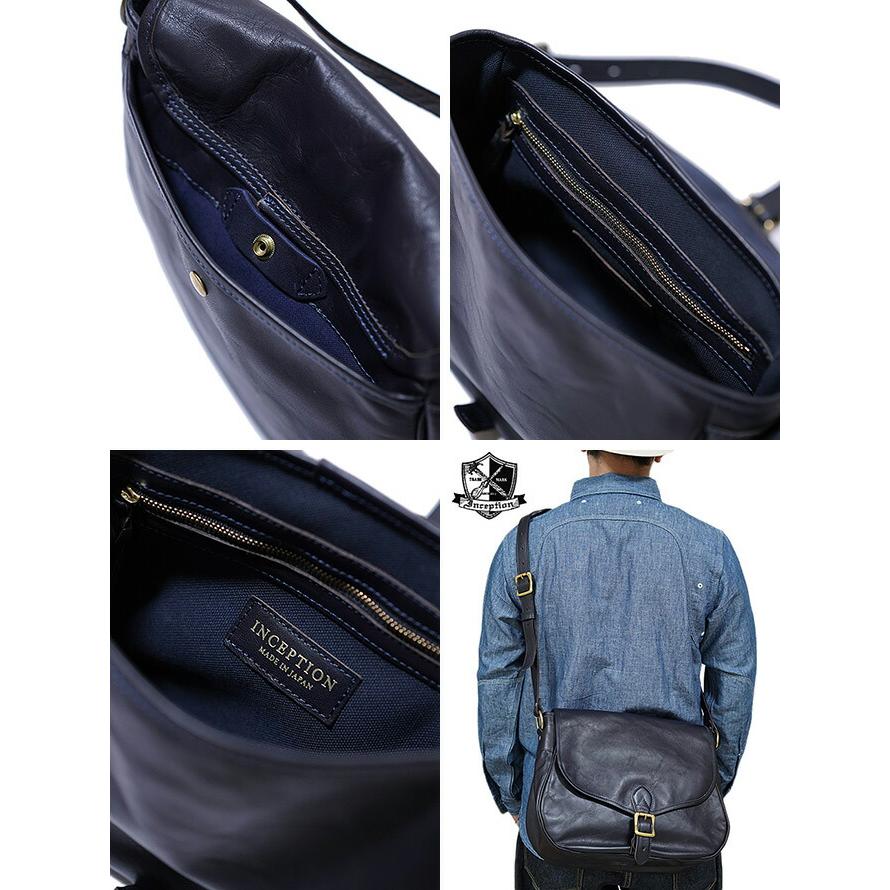 Inception by OPUS（インセプション・オーパス） 　IPHSB-01ホースハイドメールバッグ M　 馬革 茶芯   レザーバッグ   アメカジ   メンズ |  | 06