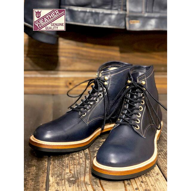 Y'2 LEATHER（ワイツーレザー） 　IS-02　インディゴホースワークブーツ　 INDIGO HORSE WORK BOOTS 　 馬革   日本製   アメカジ   メンズ   ブーツ | 