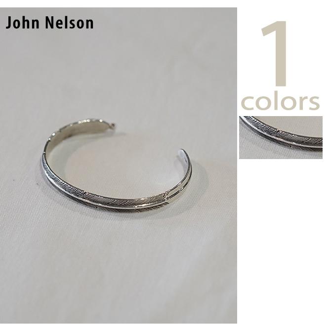 ジョン・ネルソン　John Nelson　JNB-2　フェザーバングル [ Feather Bangle ] [ SILVER ]　Indian Jewelry　NAVAJO | 