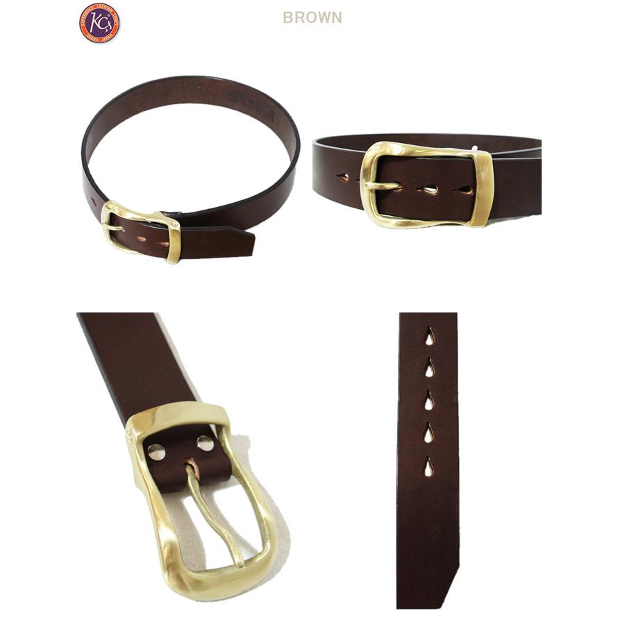 KC'S（ケーシーズ）  1 3/4インチブライドルバックル付きレザーベルト  米国製オイルステアハイド   LUA別注モデル   アメカジ   メンズ |  | 02