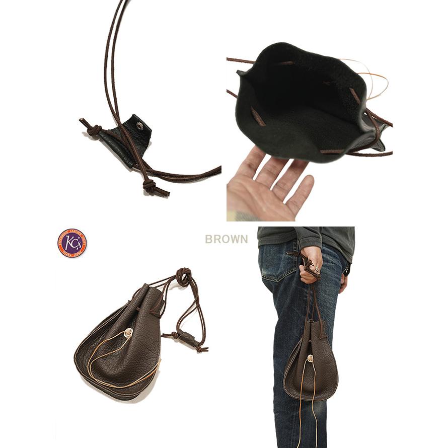 ケーシーズ　KC'S　KLP-01　Loosely Pouch　AMERICAN BISON（アメリカンバイソン革）　アメカジ   メンズ   巾着バッグ |  | 02