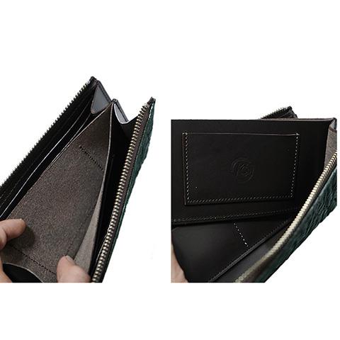 限定モデル  KC'S（ケーシーズ）  L字ラウンドジップウォレット  ELEPHANT（ゾウ革）   Hunter Green   アメカジ   メンズ   財布・サイフ |  | 02
