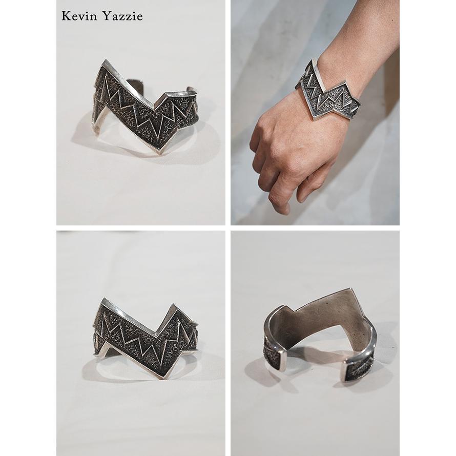 ケヴィンヤジー　Kevin Yazzie　KYB-1　ライトニングボルトバングル　[ Lightning Bolt Bangle ]　Indian Jewelry　NAVAJOの画像