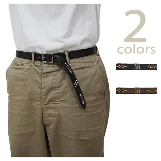 ルア x インセプション Lua x Inception　LIB-02　別注ナロースタッズベルト  Narrow Studs Belt   Swastika   スタッズベルト   ナローベルト   レザーベルト… | 