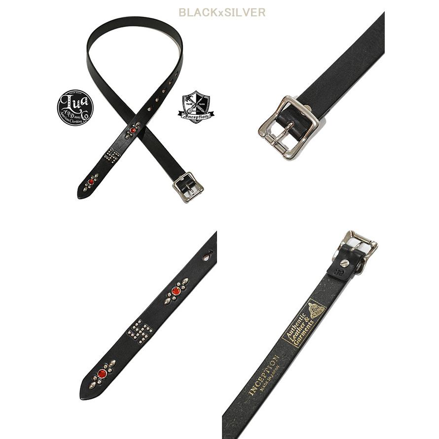 ルア x インセプション Lua x Inception　LIB-02　別注ナロースタッズベルト  Narrow Studs Belt   Swastika   スタッズベルト   ナローベルト   レザーベルト… |  | 01
