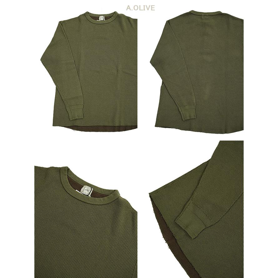 ループアンドウエフト Loop & Weft　LRC1101　ダブルフェイスヘックスハニカムクルーネックサーマル　 DOUBLE FACE HEX HONEYCOMB CREWNECK THERMAL   サ… |  | 01