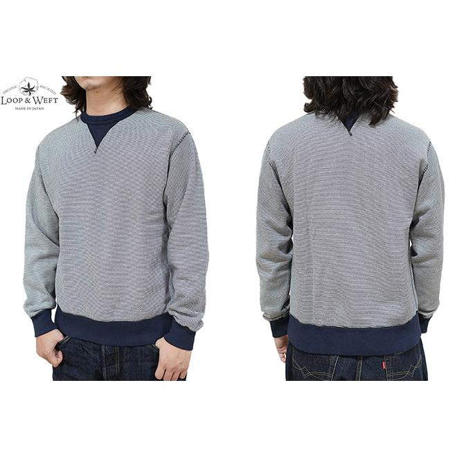 ループアンドウエフト Loop & Weft　LRC1102　SZ VINTAGE PINBORDER KNIT DOUBLE V SWEATSHIRT  Crewneck Sweat   スウェット   アメカジ   メンズ |  | 04