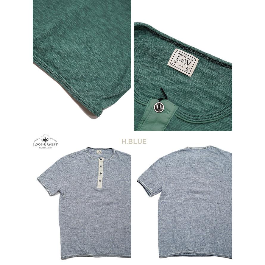 ループアンドウエフト　Loop & Weft　LRH1037　スーパースラブ杢天竺ヘンリー [ SUPER SLUB TUBE KNIT 4 BUTTONS HENLEY ]　アメカジ　メンズ |  | 02