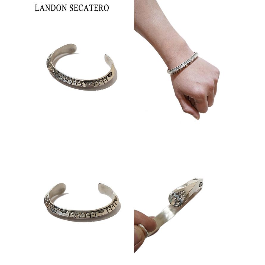 ClendonPete indianjewelry navajo バングル Landon Secatero（ランドン セカテロ） ナバホシルバーバングル