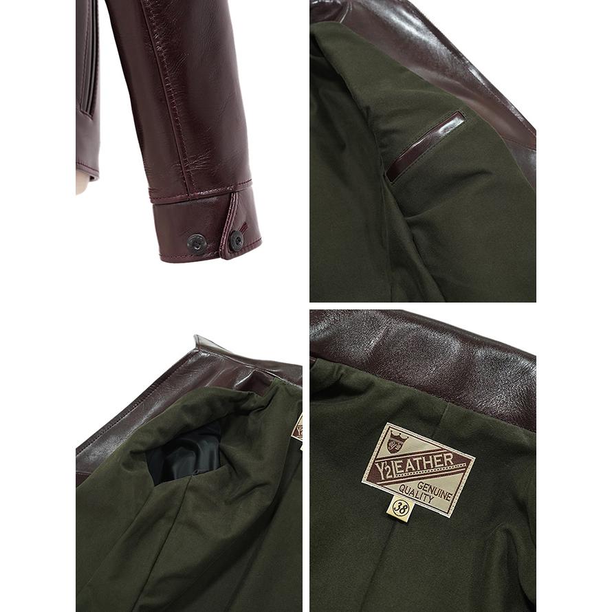 ワイツーレザー　Y'2 LEATHER　LSR-42　アニリンステアシングルライダース [ Aniline Steer Single Riders ( 牛革 ) ]　アメカジ　革ジャン　レザージャケット |  | 07