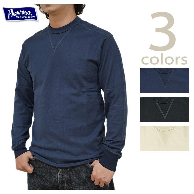 Pherrow's（フェローズ）  PCT1 度詰め天竺Vガゼット付き長袖Tシャツ   長袖Tシャツ   カットソー   アメカジ   メンズ | Pherrow's