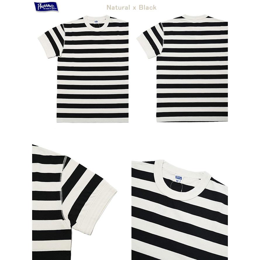 Pherrow's（フェローズ）  PCT4-SB 度詰め天竺ボーダーTシャツ　 BORDER T-SHIRTS   ボーダーTシャツ   半袖Tシャツ   カットソー   アメカジ   メンズ | Pherrow's | 01