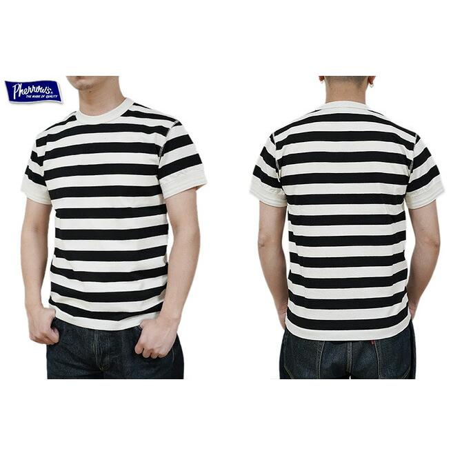 Pherrow's（フェローズ）  PCT4-SB 度詰め天竺ボーダーTシャツ　 BORDER T-SHIRTS   ボーダーTシャツ   半袖Tシャツ   カットソー   アメカジ   メンズ | Pherrow's | 03