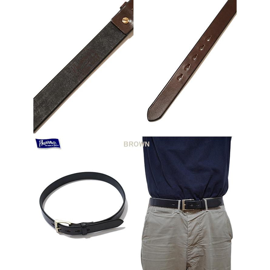 Pherrow's（フェローズ）  PLB2-B　国産サドルベンズレザーシングルピンベルト　 SINGLE PIN BELT   ベルト   アメカジ   メンズ | Pherrow's | 02