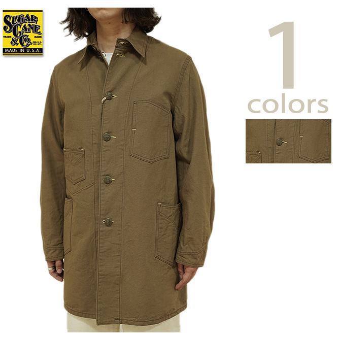 シュガーケン　SUGAR CANE　SC15522　10oz. KHAKI DUCK WORK COAT [ FICTION ROMANCE ]　ワークジャケット　アメカジ 　メンズ | SUGAR CANE