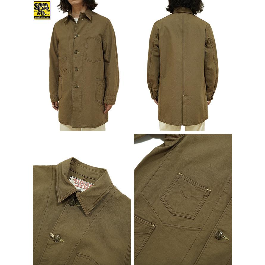 シュガーケン　SUGAR CANE　SC15522　10oz. KHAKI DUCK WORK COAT [ FICTION ROMANCE ]　ワークジャケット　アメカジ 　メンズ | SUGAR CANE | 01