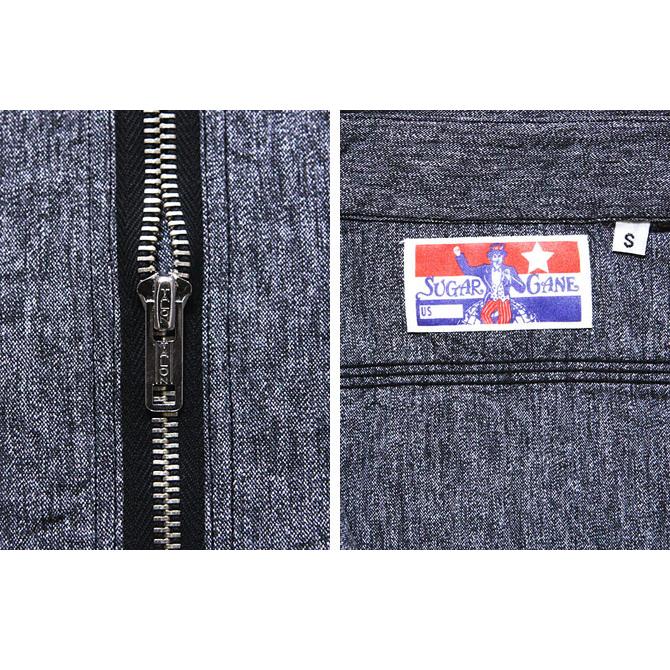 SUGAR CANE（シュガーケン） 　SC27848　ハーフジッププルオーバーワークシャツ　 7oz.  COVERT PULLOVER WORK SHIRT　 FICTION ROMANCE   アメカジ   メンズ | SUGAR CANE | 03