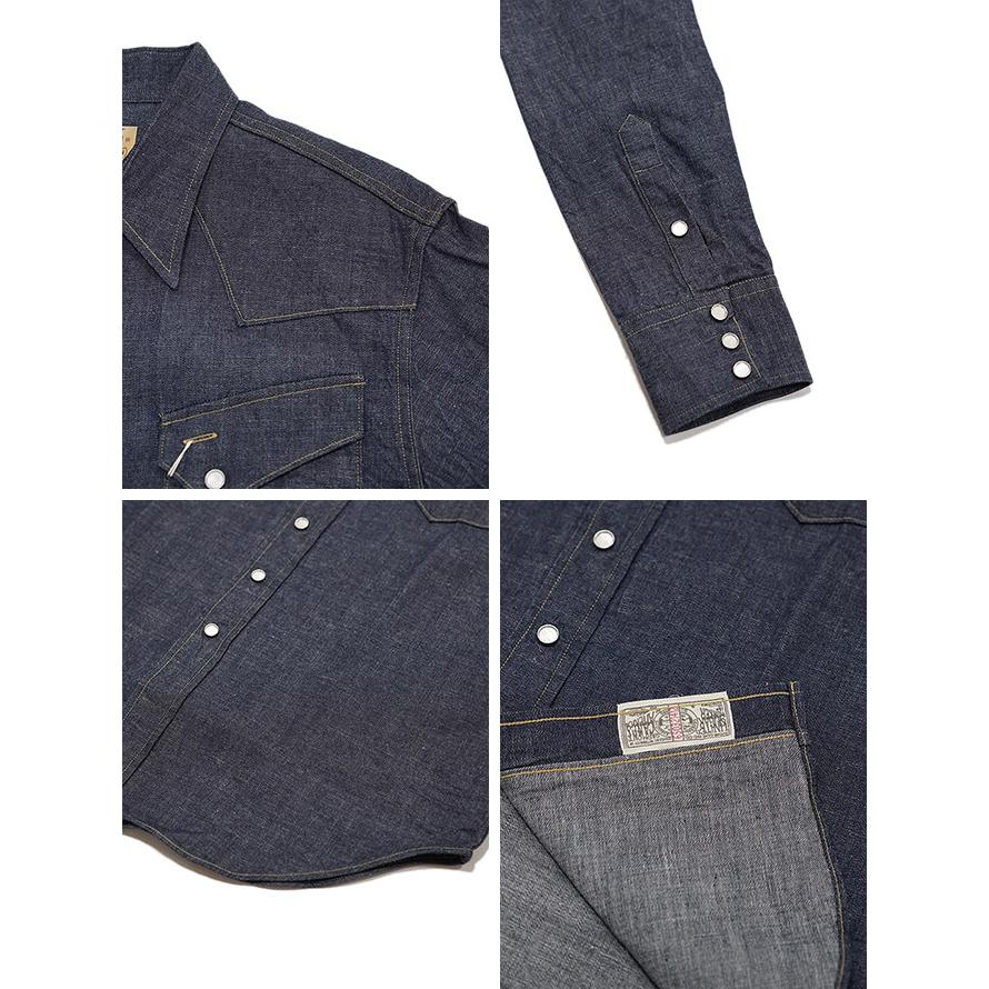 シュガーケン　SUGAR CANE　SC28190　BLUE DENIM L/S WESTERN SHIRTS　[ INDIGO DENIM ]　ウエスタンシャツ　アメカジ　メンズ | SUGAR CANE | 02
