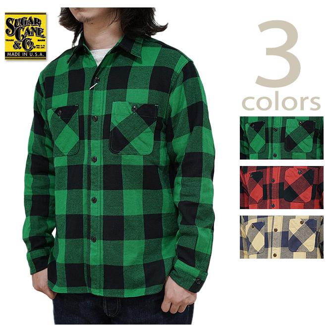 シュガーケン SUGAR CANE SC29147 ツイルチェックワークシャツ  L/S TWILL CHECK WORK SHIRT   ネルシャツ   アメカジ   メンズ | SUGAR CANE