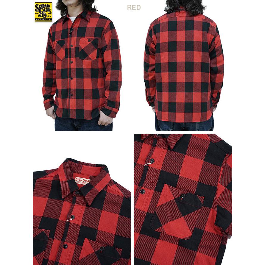 シュガーケン SUGAR CANE SC29147 ツイルチェックワークシャツ  L/S TWILL CHECK WORK SHIRT   ネルシャツ   アメカジ   メンズ | SUGAR CANE | 03