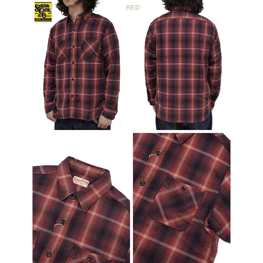 シュガーケン SUGAR CANE SC29149 ツイルチェックワークシャツ  L/S TWILL CHECK WORK SHIRT   ネルシャツ   アメカジ   メンズ | SUGAR CANE | 03
