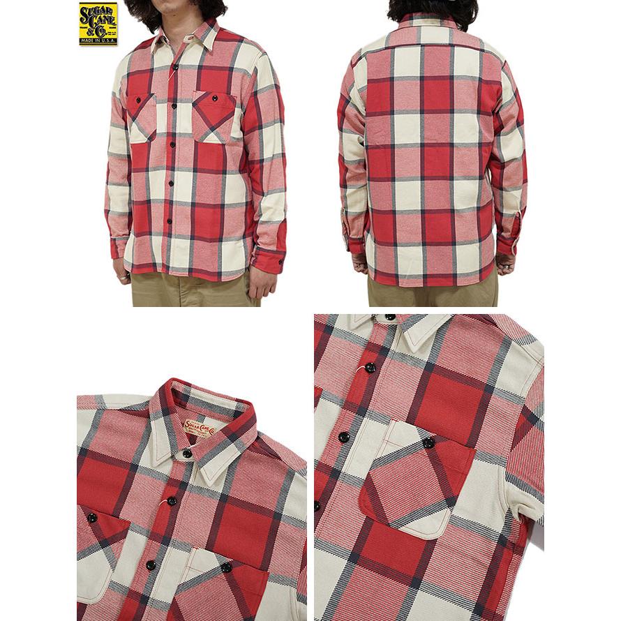SUGAR CANE シュガーケン SC29155 ツイルチェックワークシャツ L/S