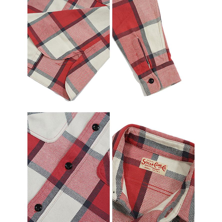 シュガーケン SUGAR CANE SC29155 ツイルチェックワークシャツ  L/S TWILL CHECK WORK SHIRT   ネルシャツ   アメカジ   メンズ | SUGAR CANE | 02