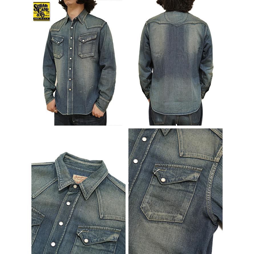 デルかんてー SUGAR CANE シュガーケン SUGAR CANE SC29475 BLUE DENIM L/S
