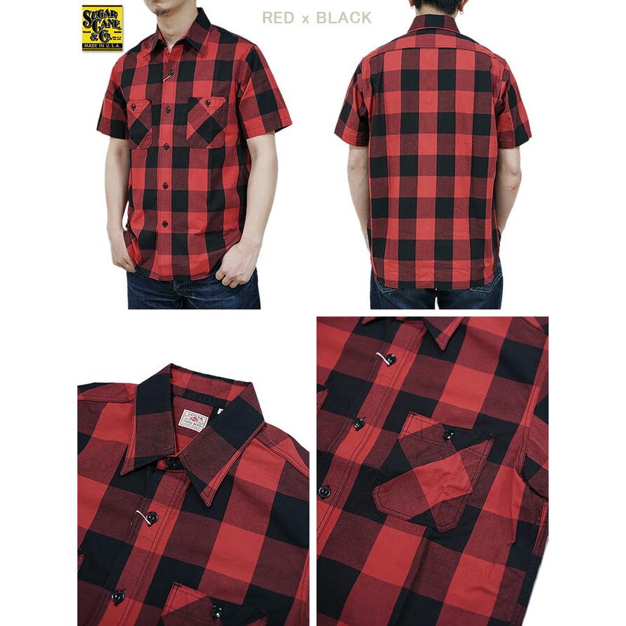 SUGAR CANE（シュガーケン） 　SC38913 半袖ブロックチェックワークシャツ  BLOCK CHECK WORK SHIRTS   ワークシャツ   アメカジ   メンズ | SUGAR CANE | 01
