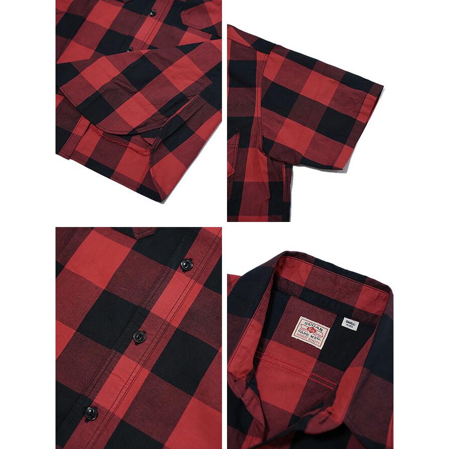 SUGAR CANE（シュガーケン） 　SC38913 半袖ブロックチェックワークシャツ  BLOCK CHECK WORK SHIRTS   ワークシャツ   アメカジ   メンズ | SUGAR CANE | 02
