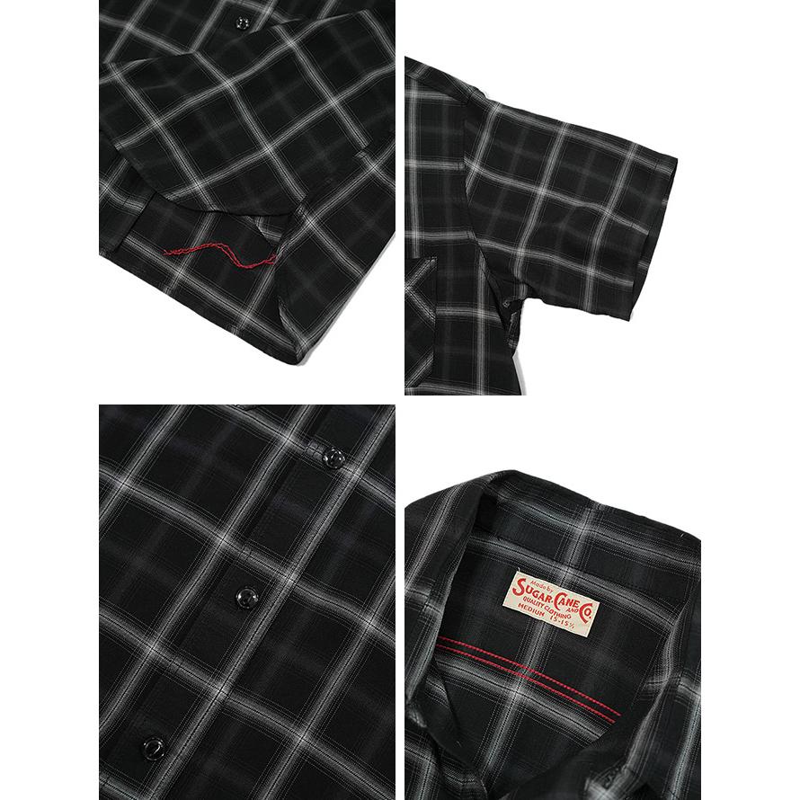 SUGAR CANE（シュガーケン） 　SC39116 レーヨンオンブレーチェックワークシャツ  RAYON OMBRE CHECK WORK SHIRTS    ワークシャツ   アメカジ   メンズ | SUGAR CANE | 02