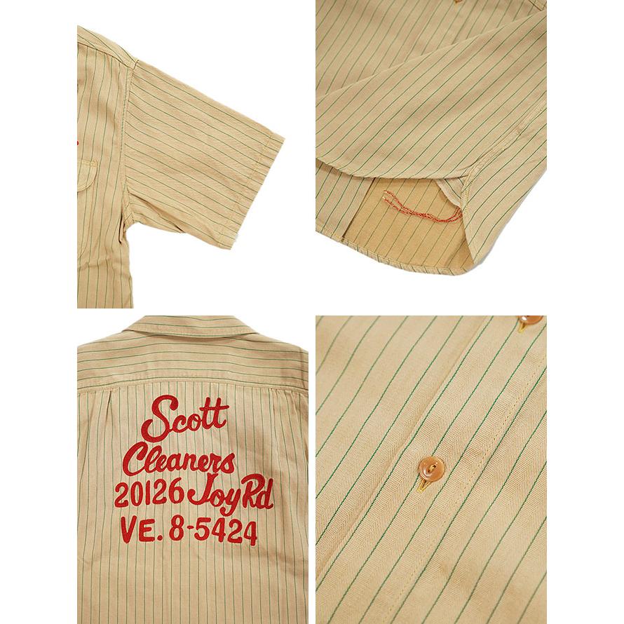 SUGAR CANE（シュガーケン） 　SC39118 半袖コークストライプワークシャツ  COKE STRIPE WORK SHIRTS   ワークシャツ   アメカジ   メンズ | SUGAR CANE | 02
