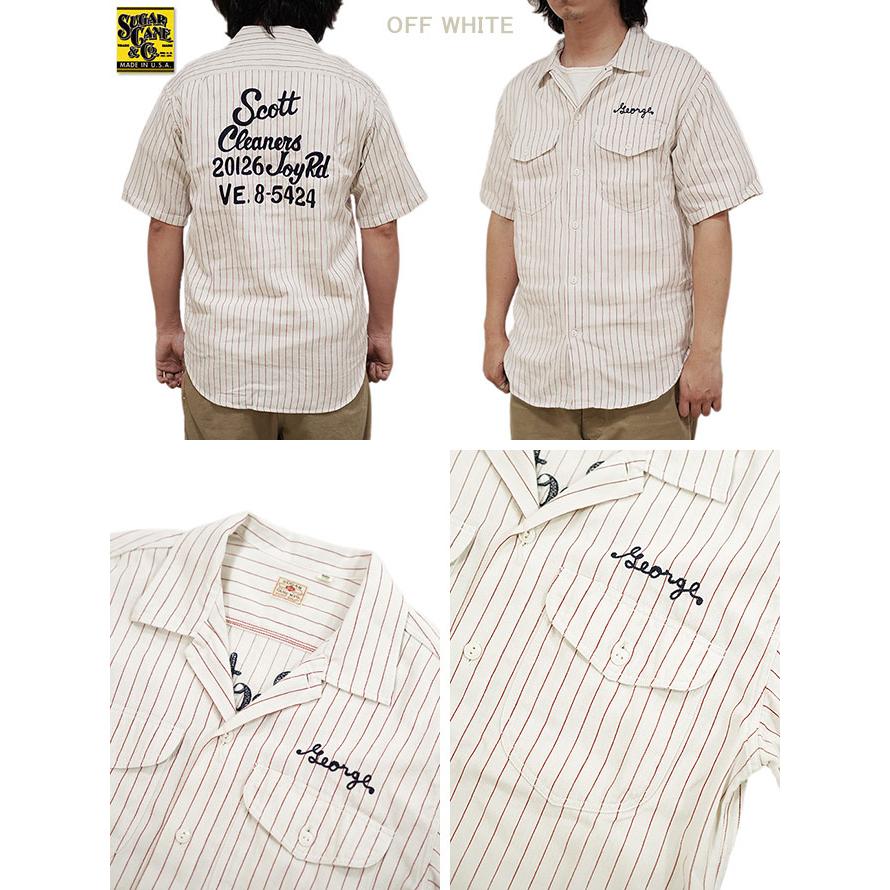 SUGAR CANE（シュガーケン） 　SC39118 半袖コークストライプワークシャツ  COKE STRIPE WORK SHIRTS   ワークシャツ   アメカジ   メンズ | SUGAR CANE | 03