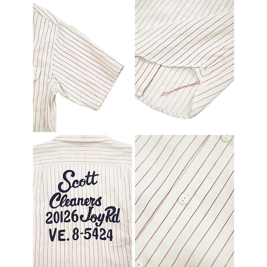 SUGAR CANE（シュガーケン） 　SC39118 半袖コークストライプワークシャツ  COKE STRIPE WORK SHIRTS   ワークシャツ   アメカジ   メンズ | SUGAR CANE | 04