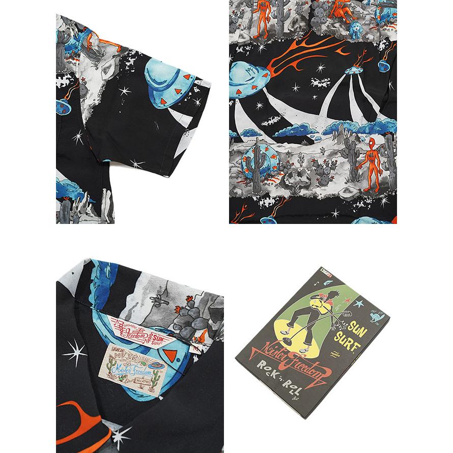 ミスターフリーダム x シュガーケン　Mister Freedom x SUGAR CANE　SC39251　ROCK'N ROLL SHIRT [ FLYING SAUCERS ] アロハシャツ　アメカジ | SUGAR CANE | 02
