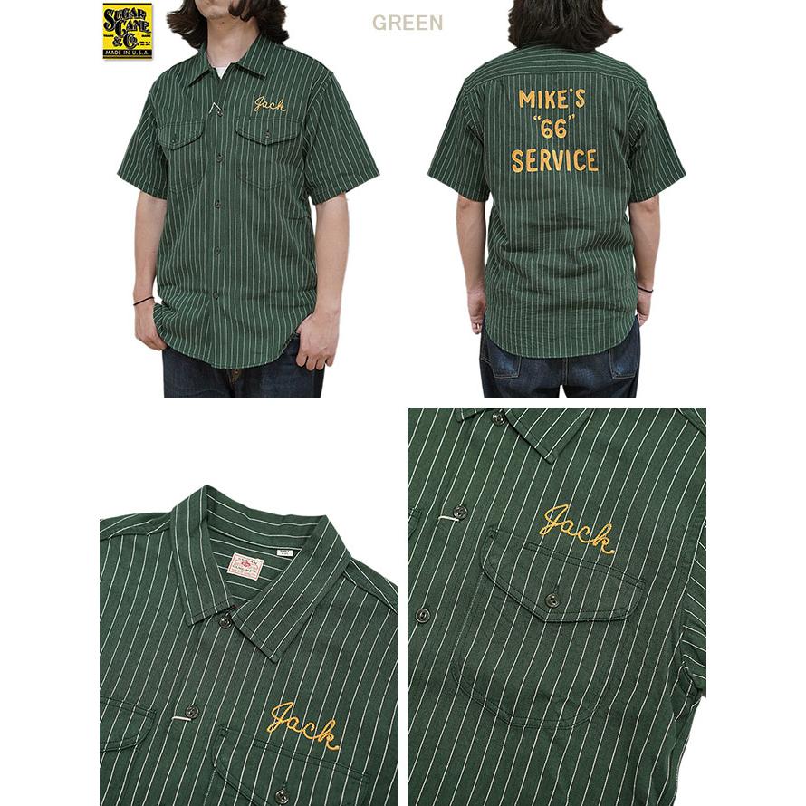 シュガーケン　SUGAR CANE　SC39528　SC39528　半袖コークストライプワークシャツ [ COKE STRIPE WORK SHIRTS ]　半袖シャツ　アメカジ　メンズ | SUGAR CANE | 01