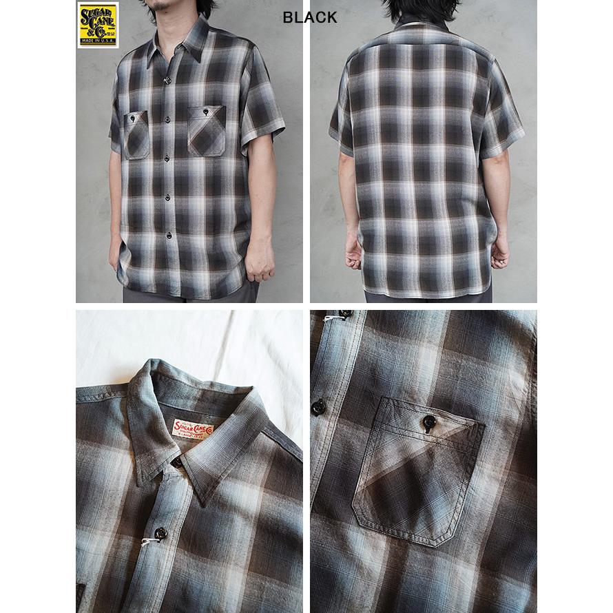 シュガーケン　SUGAR CANE　SC39726　レーヨンオンブレーチェックワークシャツ [ RAYON OMBRE CHECK WORK SHIRTS ] アメカジ　メンズ | SUGAR CANE | 05