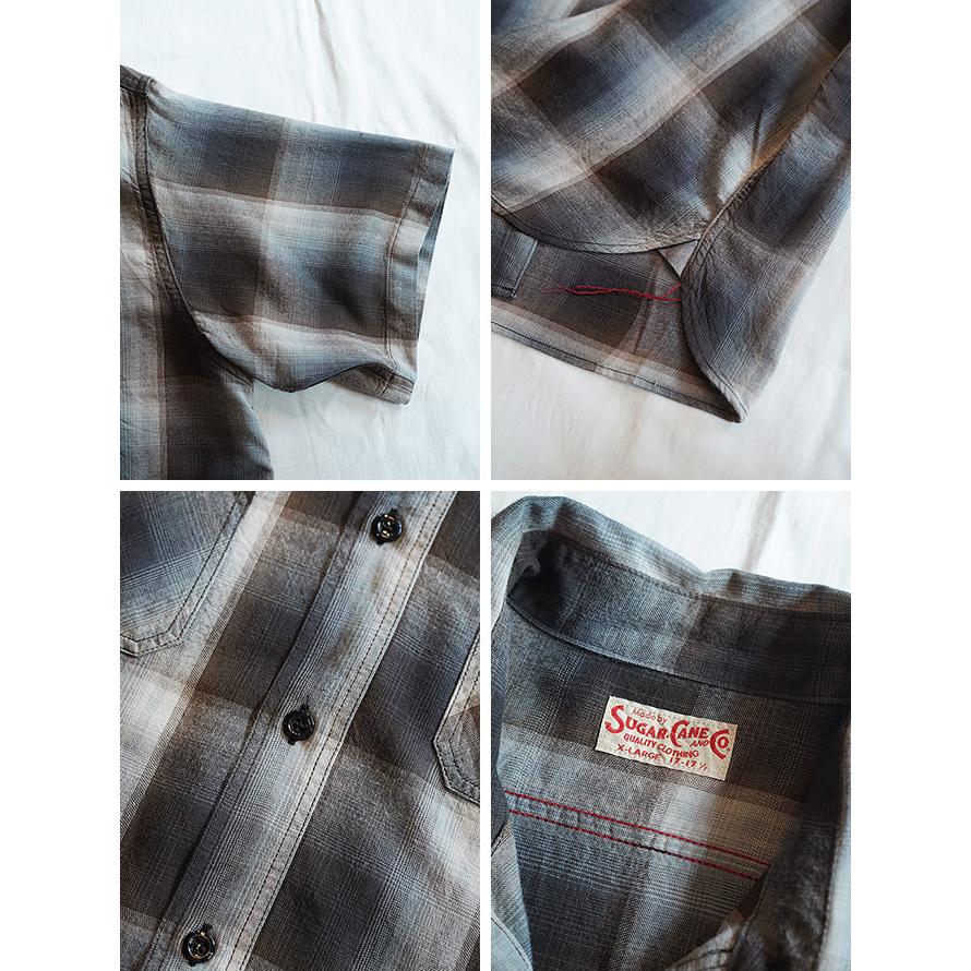 シュガーケン　SUGAR CANE　SC39726　レーヨンオンブレーチェックワークシャツ [ RAYON OMBRE CHECK WORK SHIRTS ] アメカジ　メンズ | SUGAR CANE | 06