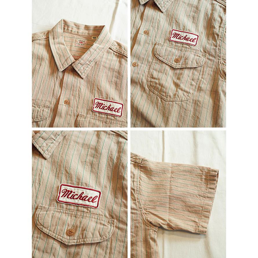 シュガーケン　SUGAR CANE　SC39732　半袖コークストライプワークシャツ [ COKE STRIPE WORK SHIRTS ]　半袖シャツ　アメカジ　メンズ | SUGAR CANE | 03