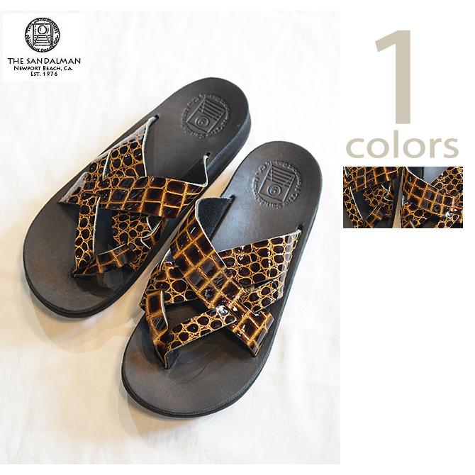 ザ・サンダルマン　THE SANDALMAN　レザーサンダル [ #3 ] [ CROCODILE EMBOSSED ]　アメカジ   メンズ | THE SANDALMAN