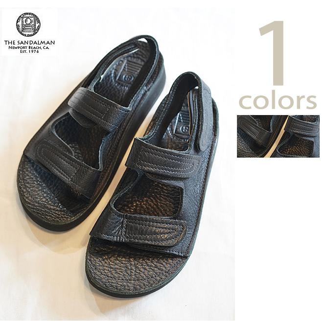 ザ・サンダルマン　THE SANDALMAN　レザーサンダル [ BULLHIDE ] [ BLACK ] [STRAP SANDAL]　アメカジ   メンズ | THE SANDALMAN