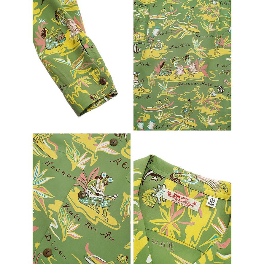 SUN SURF サンサーフ SUN SURF SS29401 長袖アロハシャツ L/S HAWAIIAN