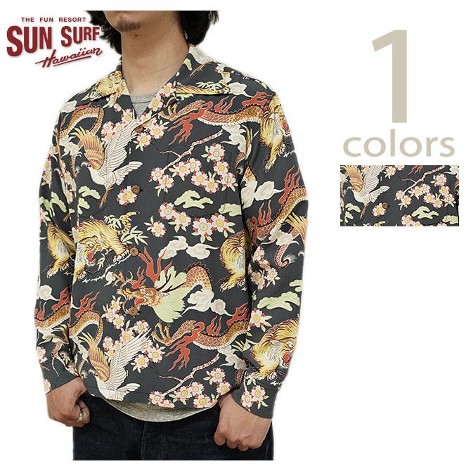 SUN SURFサンサーフ□長袖 ハワイアン アロハシャツ□L 【公式通販】