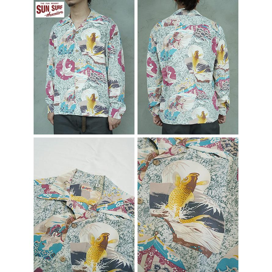 サンサーフ　SUN SURF　SS29604　長袖アロハシャツ　L/S HAWAIIAN SHIRT [ JAPANESE QUAINT DESIGN ]　ハワイアンシャツ   アメカジ   メンズ | SUN SURF | 01
