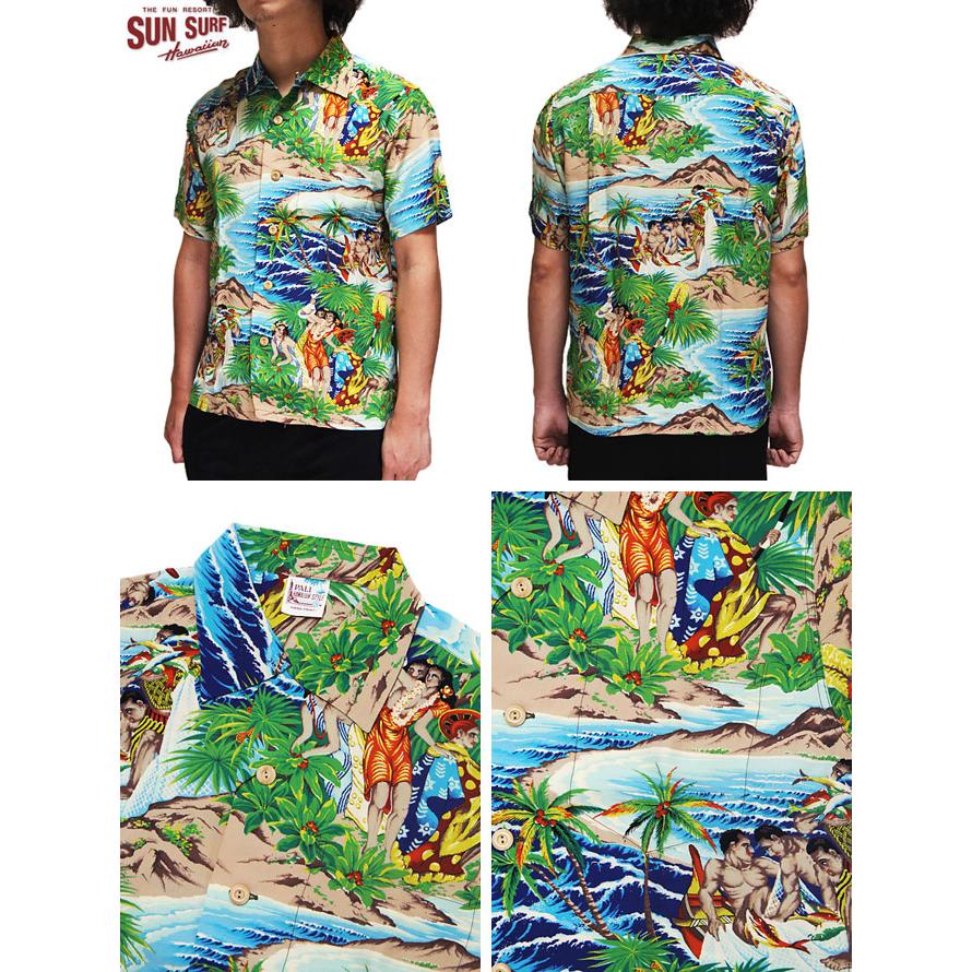 SUN SURF SPECIAL EDITION（サンサーフスペシャルエディション） 　SS37862　半袖アロハシャツ 　 Festival 　 PALI HAWAIIAN STYLE 　 アメカジ   メンズ | SUN SURF | 01
